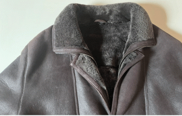 Hochwertige Herren Lammfelljacke Dunkelbraun von Maddox zum Sonderpreis Gr. 54