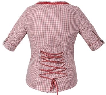 Marjo Trachtenbluse Feli-Brenda rot kariert