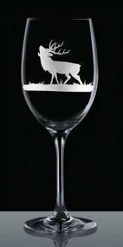Weinglas Weinkelch Summer mit Gravur Hirsch 350ml hochwertig Rotweinglas Handgefertigt Kisslinger