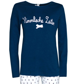 Preview: Louis & Louisa Kinder Pyjama Himmlische Zeiten blau(92/98)
