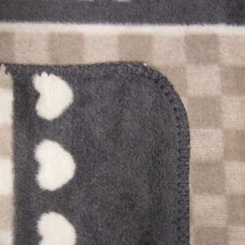 Mars & More Plaid Wald grau natur 150cm x 200 cm Wolldecke Kuscheldecke Sofadecke