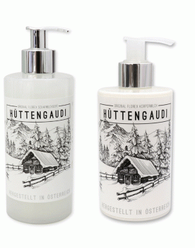 Florex Schafsmilch Flüssige Seife 400ml und Bodymilk 250 ml Schneerose Hüttengaudi 2 er Set beide in Spenderflasche