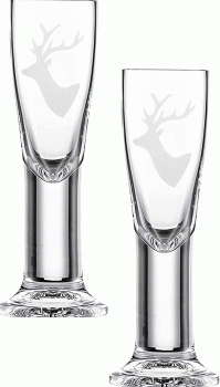 Eisch Destillate Chalet Schnapsglas 2 Stück Hirschmotiv 60 ml