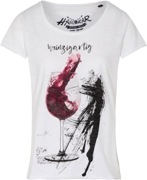 Hangowear T-Shirt Weinzigartig weiß 1/2 Arm mit Spruch