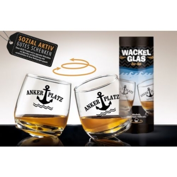 Gilde Wackelglas Whiskyglas Ankerplatz 2er Set