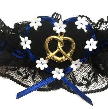 Preview: Loverli Fußschmuckband schwarz mit Brezel Handarbeit - Kopie