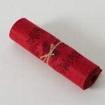 Boltze Tischläufer Filz Berta rot 118cm x 30cm Tischdecke Landhaus