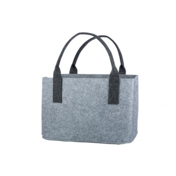 Gilde Handwerk Filztasche Hirsch Hellgrau 40X26X20 cm  Einkaufstasche Shoppertasche Henkeltasche