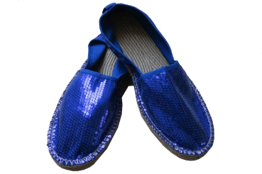 Espadrilles San Remo mit Pailletten blau