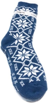 Taubert Kuschelsocken 2er Set Stockholm jeansblau und rot Doppelpack One Size Microfaser