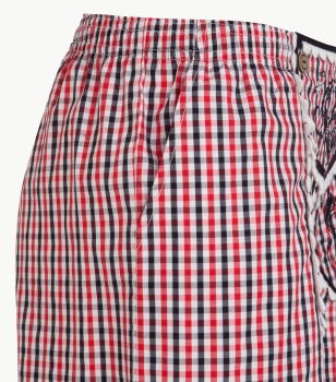 Fescher Damen Wiesen Shorts im Lederhosenstyle Rot-Weiß kariert