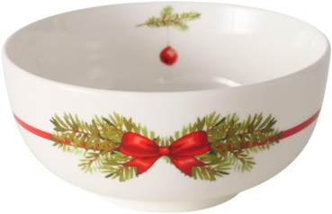 Boltze Home Geschirrset Noelle Tasse Schale 2 teilig Weihnachten Tannenzweig