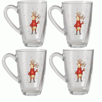 Boltze Home Glasbecher Lonelo 4er Set Trinkbecher Glühweinbecher