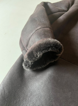 Hochwertige Herren Lammfelljacke Dunkelbraun von Maddox zum Sonderpreis Gr. 54