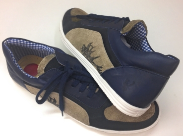 Spieth & Wensky Herren Sneaker Imanuel Sneaker Crosta Vintage navy/whisky