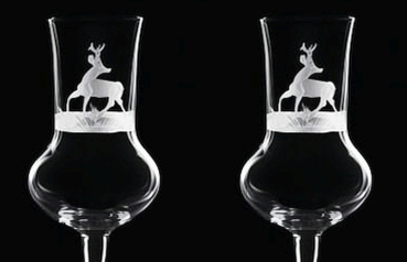 Grappagläser Riserva Likörkelch Gravur Steinbock 2er Set Handgefertigt Likörgläser Schnapsgläser
