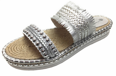 Preview: Linea Scarpa Damen Pantolette Cannes silber