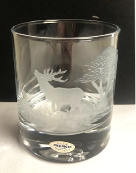 Kisslinger Whisky Becher Centro 330cl Hirsch Gravur Höhe 9cm Wasserglas
