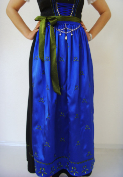 Preview: Spieth und Wenky langes Dirndl mit Brokatmiederoberteil 95cm