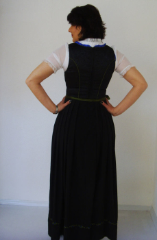 Preview: Spieth und Wenky langes Dirndl mit Brokatmiederoberteil 95cm