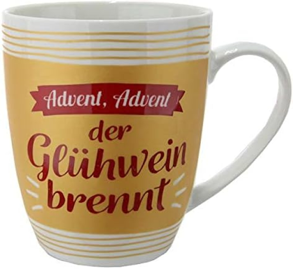 Gilde Glühweinbecher 2er Set Advent, Advent Trinkbecher Glühweintassen