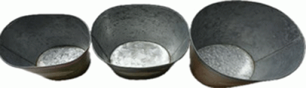 Hoff Übertöpfe Paisly Garden Zink 3 er Set Blumenübertöpfe