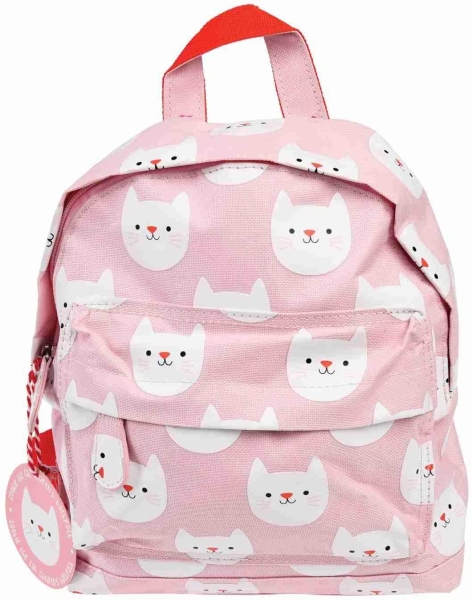 Kinderrucksack Rosa Katze mit passenden Trinkbecher