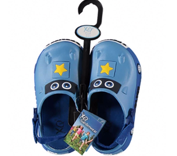 Kinder Clogs Pantoletten Polizei Bequeme Sandale Jungen Gartenclogs rutschfest Strand Hausschuhe blau