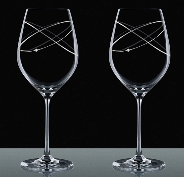 Kisslinger Weingläser Bordeaux Vienna 660 ml Höhe 25,3cm Set 2 Stück Rotweingläser mundgeblasen Hochwertig Handgefertigt Weißweinglas