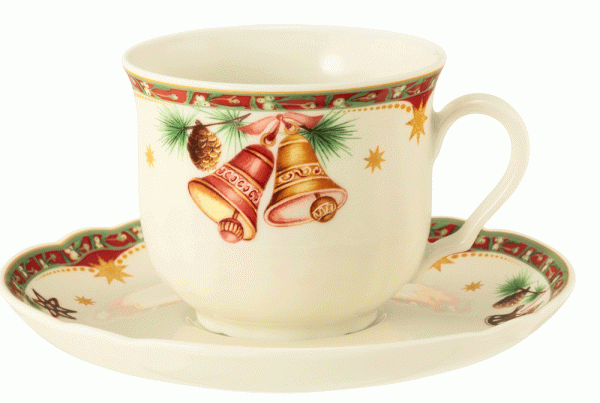 Seltmann Weiden Marie Luise Nostalgie Kaffeeservice 1 Gedeck mit Servietten Weihnachtsgeschirr Frühstücksgeschirr 4 teilig