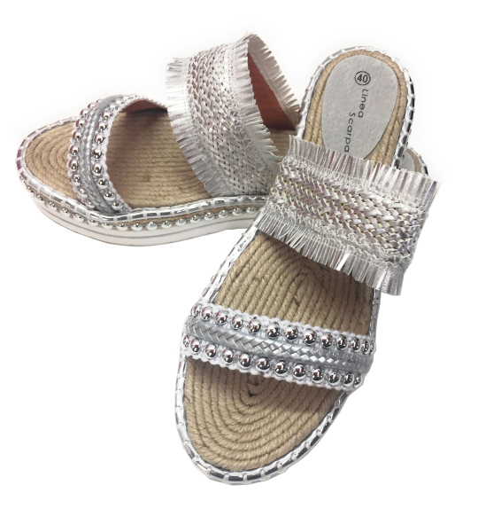 Linea Scarpa Damen Pantolette Cannes silber