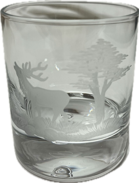 Kisslinger Whisky Becher Centro 330cl Hirsch Gravur Höhe 9cm Wasserglas