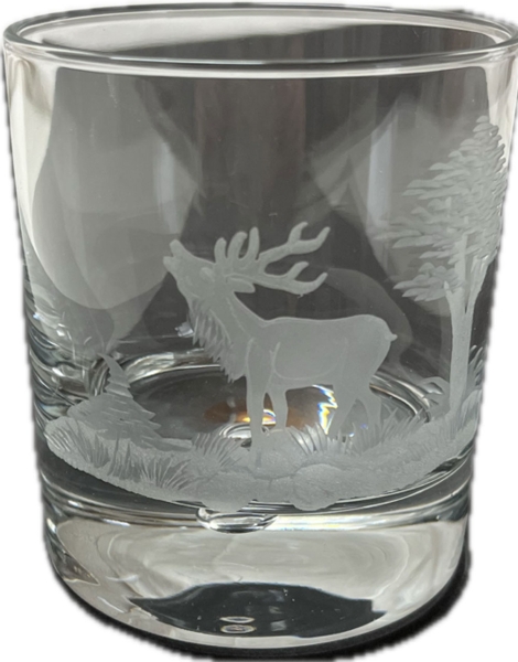 Kisslinger Whisky Becher Centro 330cl Hirsch Gravur Höhe 9cm Wasserglas