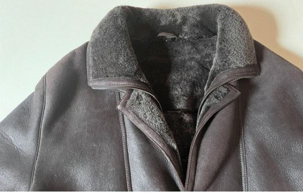 Hochwertige Herren Lammfelljacke Dunkelbraun von Maddox zum Sonderpreis Gr. 54