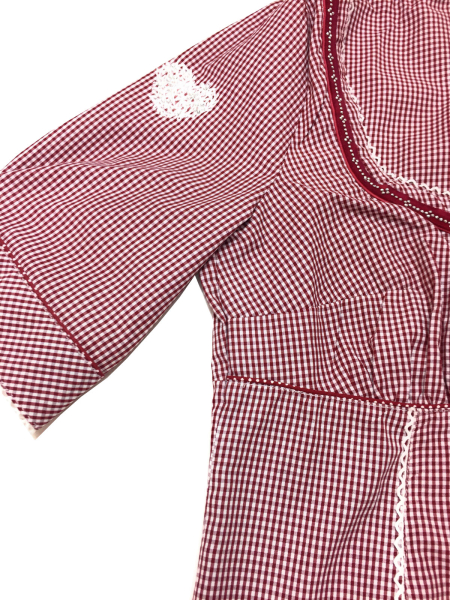 Marjo Trachtenbluse Feli-Brenda rot kariert