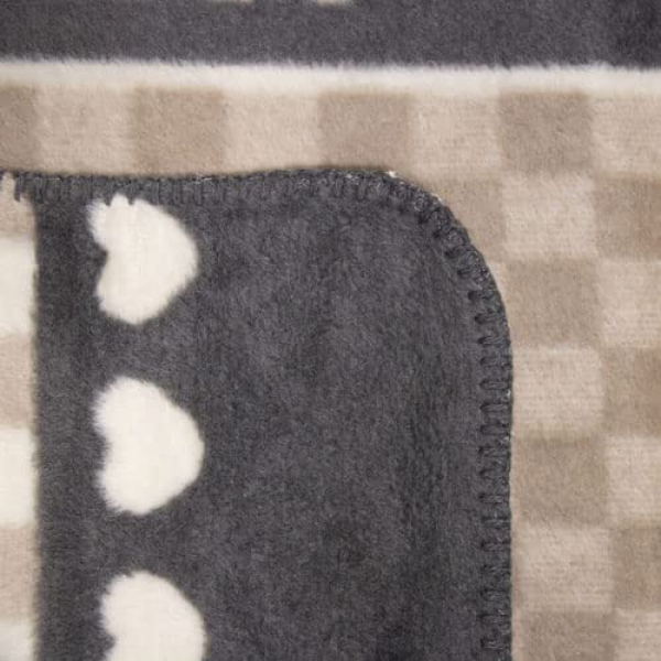 Gilde Kuscheldecke Hirsch Polyester braun 170x130cm Sofadecke Wohndecke