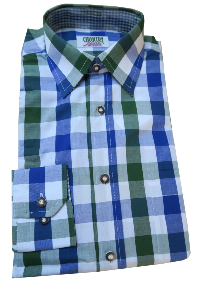 Hemd Kariert Grün Blau kariert Country Line
