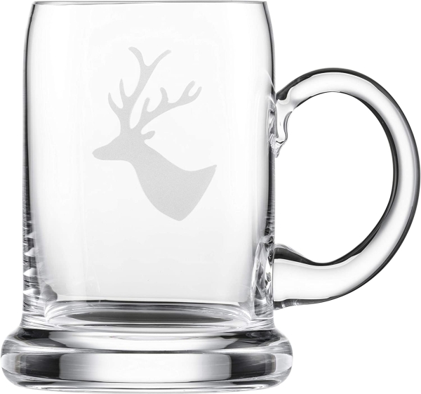 Eisch 2 Seidel Bierkrug Chalet  0,5 L 2 teilig mit Hirsch