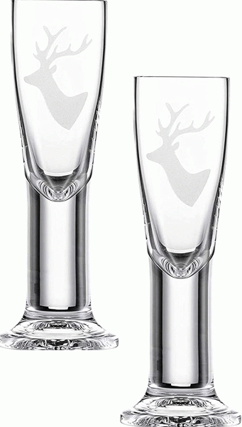 Eisch Destillate Chalet Schnapsglas 2 Stück Hirschmotiv 60 ml