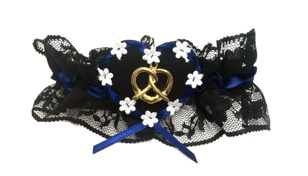 Loverli Fußschmuckband schwarz mit Brezel Handarbeit