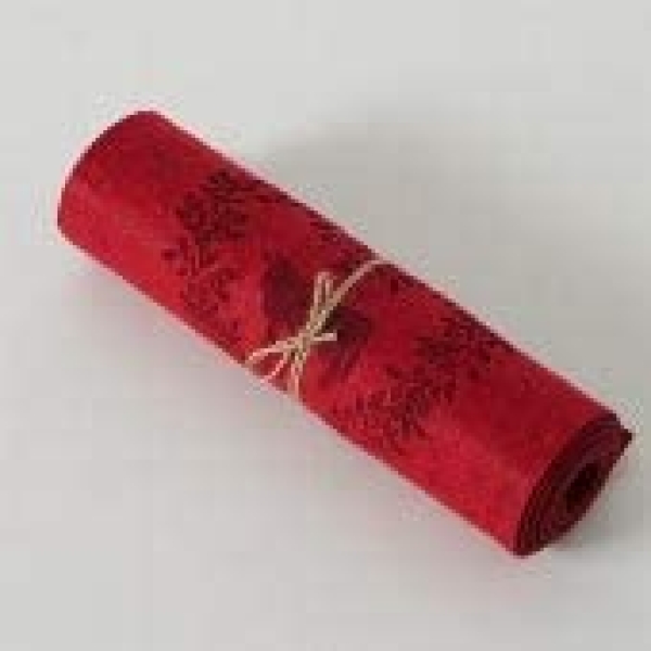 Boltze Tischläufer Filz Berta rot 118cm x 30cm Tischdecke Landhaus