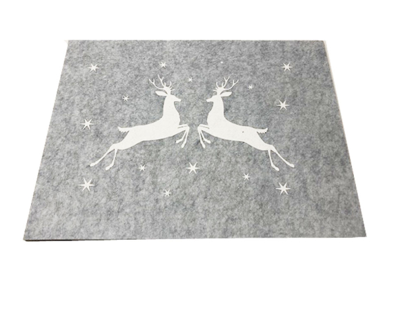 Boltze Tischset Helli Filz 2er Set springende Hirsche 35cmx45cm