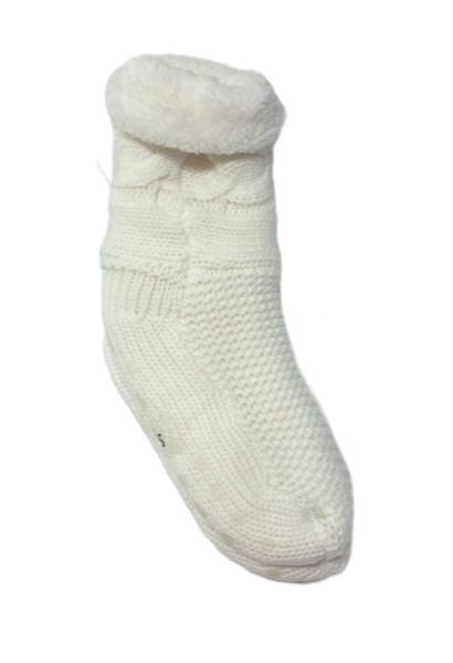 scs finesse Damen Kuschelsocken Stoppersocken creme