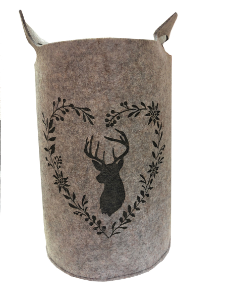 Boltze Home Collection Korb Leopold Hirschkopf 50x Ø34cm - Kopie