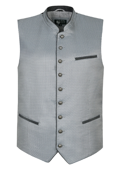 Maddox Herrenweste Elbe grau Trachtenweste Gillet