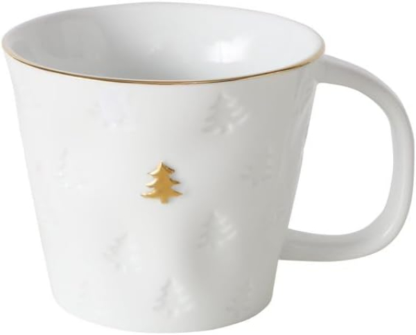 Boltze Home Collection Frühstücksset Pino Schale Becher Teller Tannenbaum 3 teilig Weihnachten