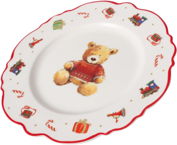 Boltze Home Frühstücksset Bailey Schale Becher Teller 3 teiliges Set Weihnachtsgeschirr