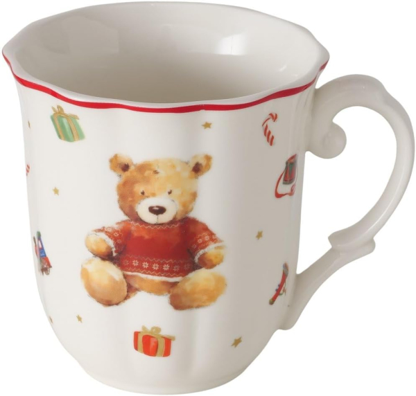 Boltze Home Frühstücksset Bailey Schale Becher Teller 3 teiliges Set Weihnachtsgeschirr