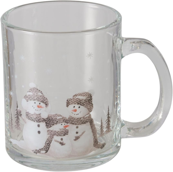 Boltze Home Collection Becher Frosty 4er Set mit Schneemannmotive Glühweinbecher Trinkbecher