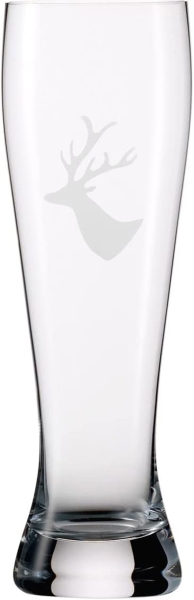 Eisch Weizenbierglas Bierglas Chalet Hirsch 0,5 l Gravur
